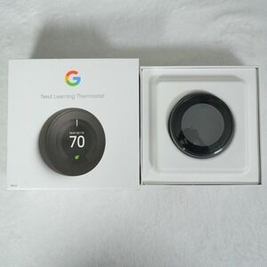 Google Nest Learning Thermostat Black Smart Home Climate Control